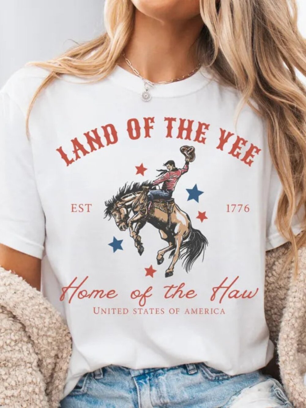 4th of July Shirt, Funny Cowboy Tee, Gift For Independence Day